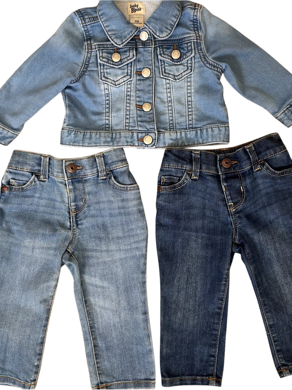 OshKosh B'gosh Light Blue Denim Jacket and Jeans for Girls Set of 3